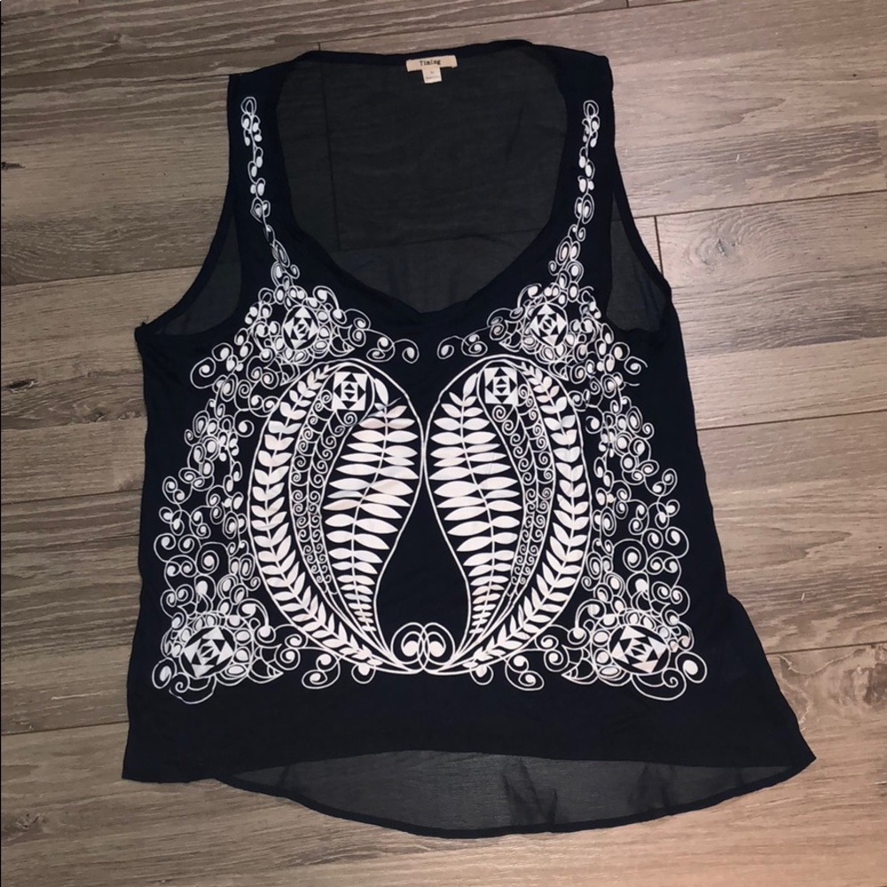 Navy and white tank top